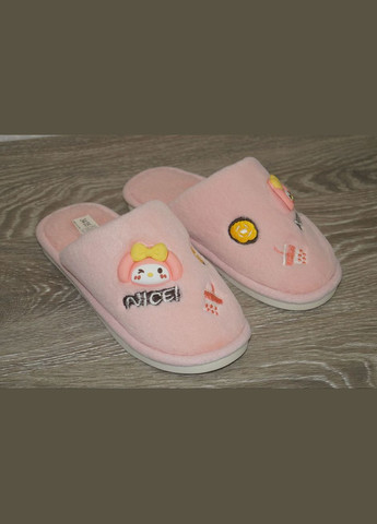 Капці для дівчинки хутряні з гарною аплікацією Deshman (304252315)