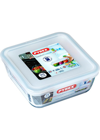 Форма для выпечки CookFreez с квадратной крышкой 15 х 15 см 0.85 л (m333422) Pyrex CookFreez з кришкою квадратна 15 х 15 см 0.85 л (366568909)
