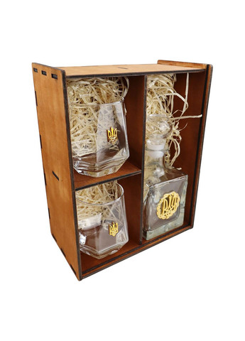 Набір подарун. в коробці з грав."Герб" Тризуб Золото(Граф.350мл+ 2ст.340мл) 4PROFI (314963777)