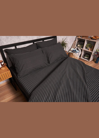 Комплект постільної білизни сімейний 160х220х2 наволочки 4х50х70 Бязь Gold Люкс (MS-820001111) Moon&Star Gray Stripe (285716792)