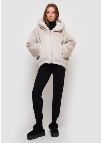 Мягкая экошуба с капюшоном 87-89-002-73 Milk SAM S Samange (367582300)