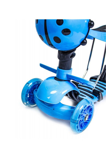 Дитячий самокат з батьківською ручкою 5в1 Сонечко Синій More Scooter (330134180)