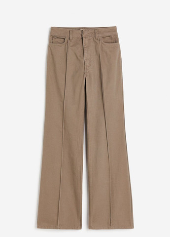 Темно-бежевые джинсовые демисезонные брюки H&M
