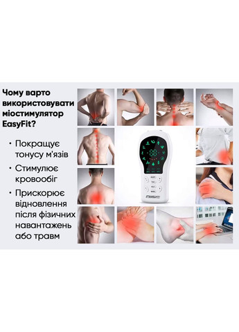 Миостимулятор с подогревом Pro ActivePulse импульсный массажер для мышц + Чехол EasyFit (365777079)