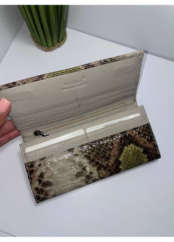 Класичний жіночий гаманець зі зміїним принтом з монетницею зовні Vermari (369723605)