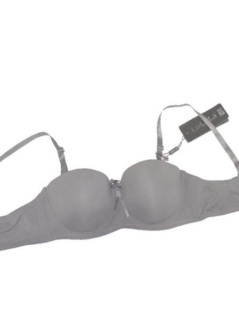Серый балконет гладкий бюстгальтер анжелика пуш-ап балконетт чашка в серый LuLoLa с косточками