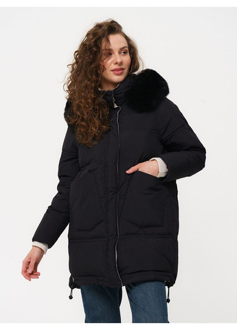 Черная зимняя куртка 21 - 04305 Vivilona