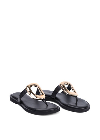 Жіночі Шльопанці 454-04 Чорний Шкіра Attizzare (330179844)