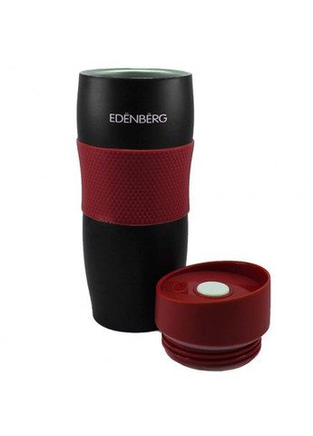 Термокружка EB-622 380 мл Термос чашка Нержавеющая сталь с силиконовым нескользящим держателем Edenberg (354823779)