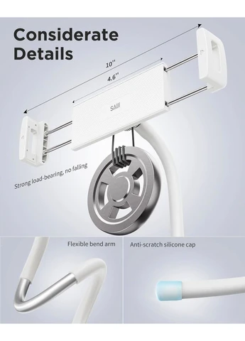 Гибкий держатель для планшета IVY Q2T, White Holder Adjustable Tablet Stand VHG (334305247)