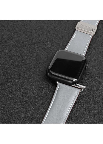 Ремінець Genuine Leather для Apple Watch 42(ser.1-3)/44/45/46/49mm Grey Dux Ducis (361078177)