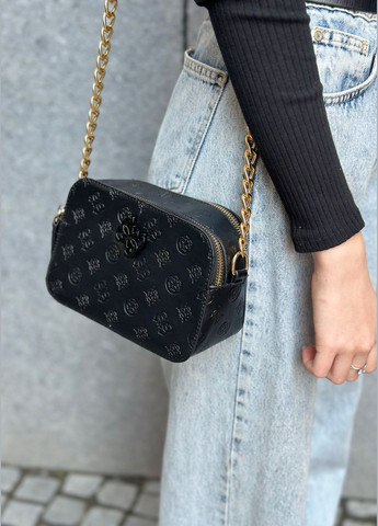 Женская прямоугольная сумка GUESS кросс-боди черная No Brand (303323006)