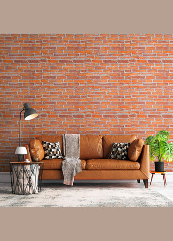 Декоративна 3D панель під руду катеринославську цеглу, самоклейка 700х770х3мм (044-3) SW-00000696 No Brand (328578525)