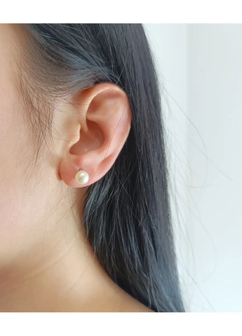 Золоті сережки-пусети з перлами 23359581 No Brand Сережки (369149693)