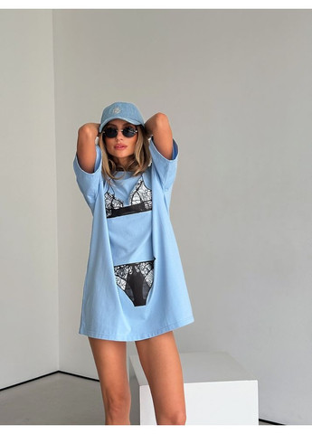 Футболка БЕЛЬЕ цвет голубой milirud - (366292149)