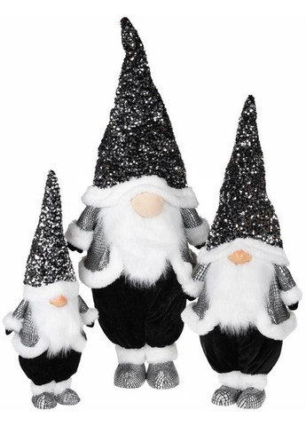 Мягкая игрушка Гном BlackWhite 35х26х97см в пайетках Shine Decor для детей интерьерный декор гномик Bona (368987210)