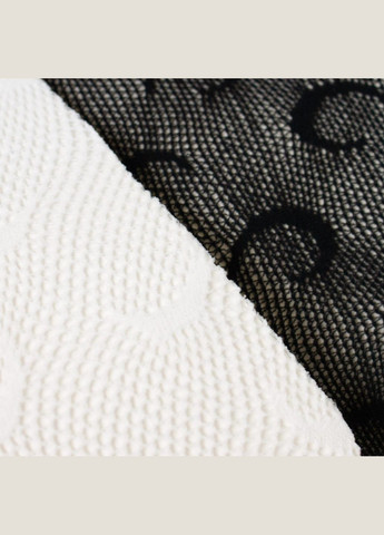 Комплект ажурні колготки чорні і білі в сітку колготи з місяцями незвичні панчохи з візерунком півмісяця еластичні з мереживом No Brand (328451125)