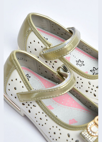 Балетки для дівчинки золотистого кольору Let's Shop без декору (331861851)