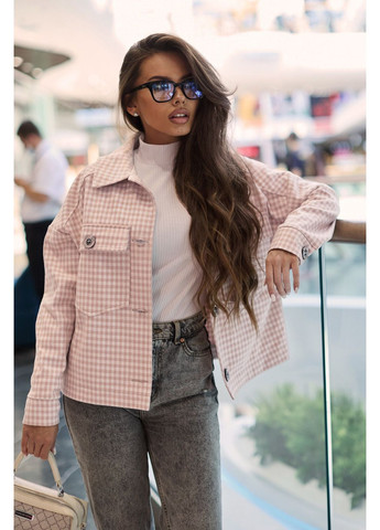 Рожева демісезонна куртка-сорочка 1694-1.4834 Seventeen