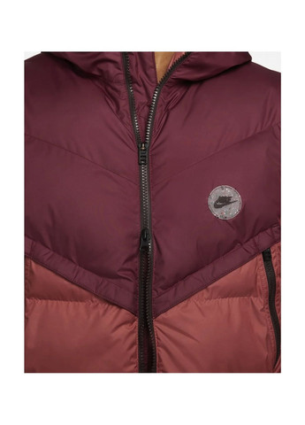 Бордовая мужской пуховик sportswear storm-fit windrunner bordo/peach dx2040-203 Nike