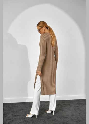 Темно-бежевое повседневный женское платье-туника прямого кроя (2512) Triko Bakh