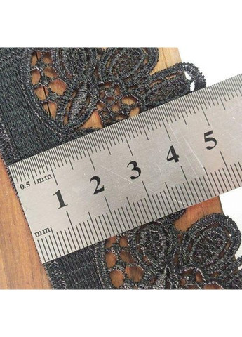 Кружево макраме 5см (13 м) Цвет черный (47-H2122-2) Plus-plus (352747488)