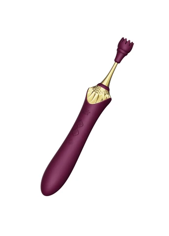 Мультифункціональний вібратор Bess 2 Velvet Purple, 4 насадки, підігрів Zalo (332209213)