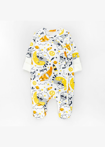 Комбінезон для немовлят з начосом діагональна застібка Raccoon Різнокольоровий dexter's (316356254)