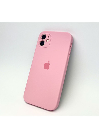 Чехол на айфон 12 Silicone case 12 full camera Soft toch cover силиконовый с микрофиброй Pink / No Brand (369136860)