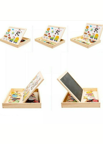 Дитяча двостороння дошка з набором магнітів LimoToy MD 0815 магніти, крейду, фломастер, губка Limo Toy (327216909)