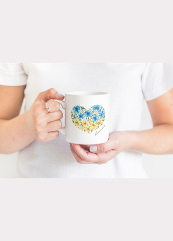 Кружка с патриотическим принтом "Верю и Люблю" 330 мл Белая No Brand (324264380)