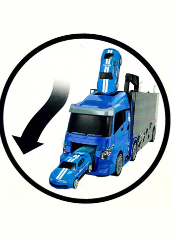 Набор машинок Трейлер с транспортом 666-08K с дорожными знаками, машинками и вертолетом Полиция Fun Game (327217791)