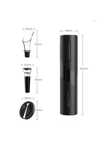 Набор для вина 4в1 электрический штопор/аэратор/пробка/нож для фольги 4 предмета Черный (C051396) Bar (342122428)