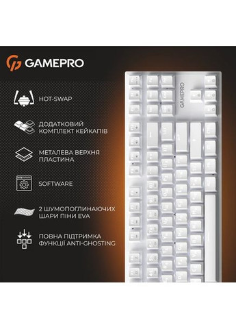 Клавіатура Genesis Joker MK124W Outemu Red Swithes White GAMEPRO (370033852)