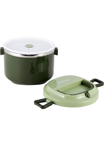 Ланч-бокс Snack 1000мл, пластик і нержавіюча сталь,зелений Kamille (372173780)