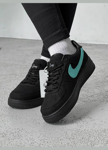 Черные всесезонные кроссовки Vakko Nike Air Force 1 Low Tiffany & Co