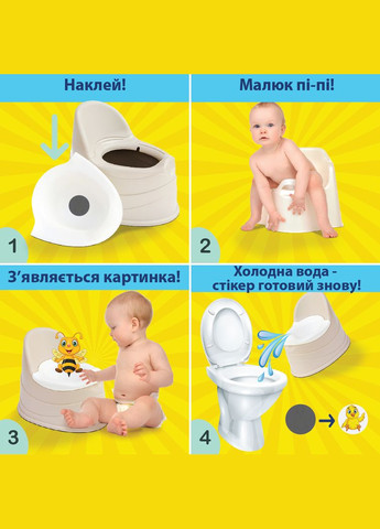 Наклейки для привчання до горщика PiPiStickers 5 шт (Машинки та Звірята) - Стікери на горщик No Brand (340244741)