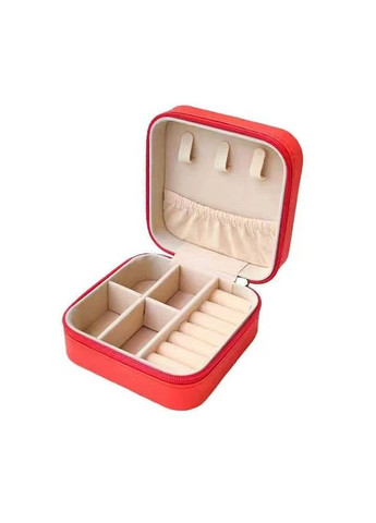 Ефектна скринька для зберігання ювелірних виробів, зручна для подорожей. Яскраво-червоного кольору. No Brand (325216343)