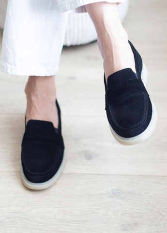 Zlett Лоферы женские из натуральной коричневой замши на светлой подошве лоферы черный з натуральная замша, украина — демисезон (361045210)