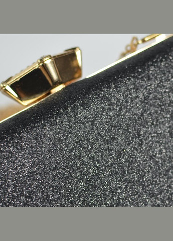 Чорна вечірня сумка клатч бокс з блискітками маленька міні сумочка випускна на ланцюжку No Brand (293942338)