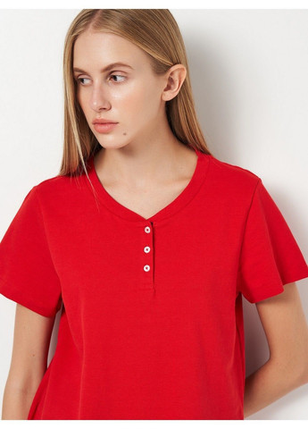 Красная женская футболка-поло Esmara однотонная