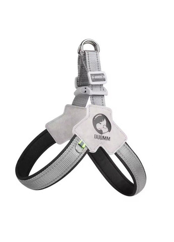Шлея для собак, регулируемая нейлоновая шлея, Серый М (46-56 см) Duomm (301940165)