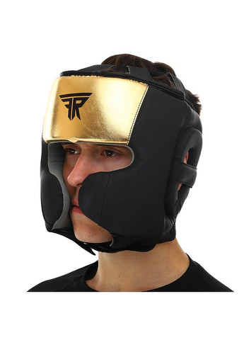 Шлем боксерский в мексиканском стиле Flex Fistrage VL-9733 Черно-золотой (37508235) FDSO (296687131)