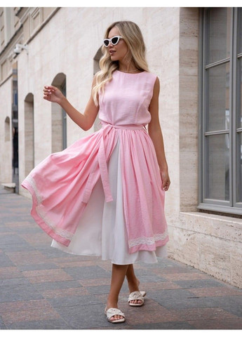 Рожева повсякденний сукня issa pus 14751 рожевий ISSA PLUS
