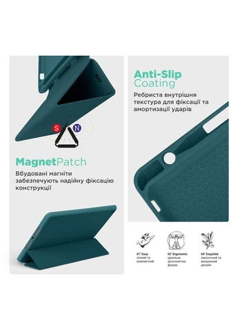 Чехол Smart Fold Pen для Samsung Galaxy Tab A11 Pine Green (ARM89305) ArmorStandart (385355461)