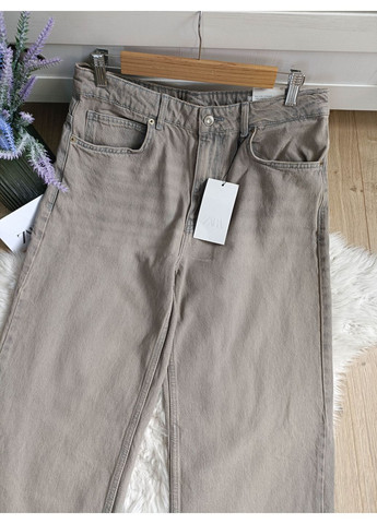 Джинси z1975 straight long-length з високою посадкою Zara - (354816912)