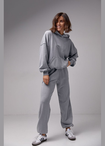 Спортивний костюм жіночий з худими та джоггерами - світло-сірий Lurex (282957644)