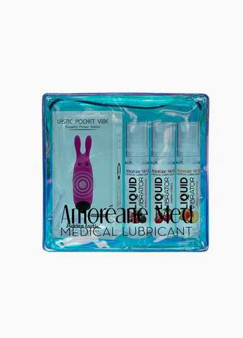 Набор из 3х вкусов стимулирующего лубриканта Amoreane Med (3х10мл) и вибропули. Adrien Lastic (303429448)