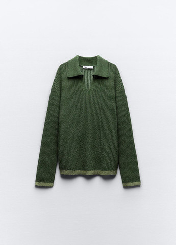 Зеленый демисезонный свитер Zara