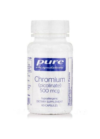 Chromium (picolinate) 500 mcg 60 Caps PE-00062 Pure Encapsulations (282479231)